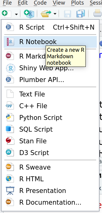 Neues R Notebook anlegen
